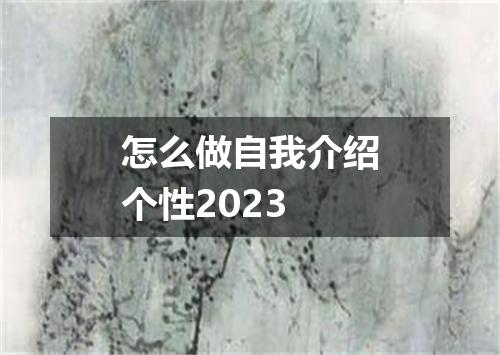 怎么做自我介绍个性2023