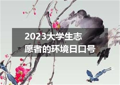 2023大学生志愿者的环境日口号