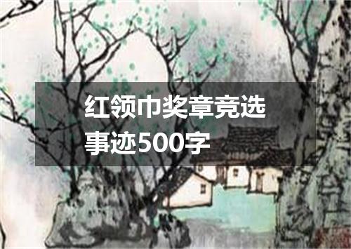 红领巾奖章竞选事迹500字