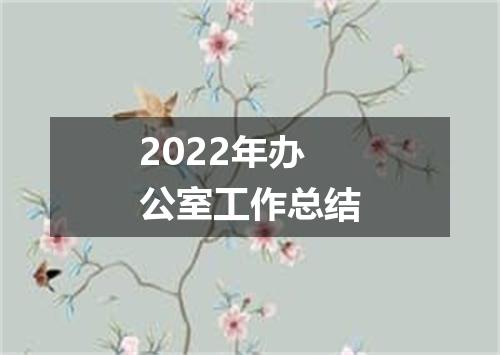 2022年办公室工作总结