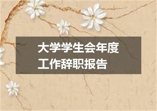 大学学生会年度工作辞职报告