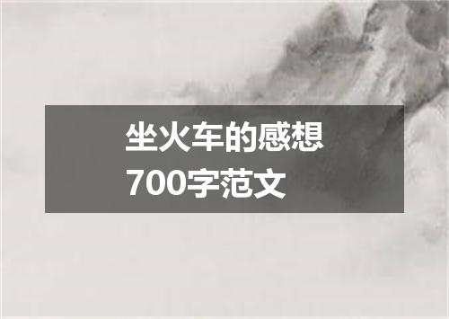 坐火车的感想700字范文
