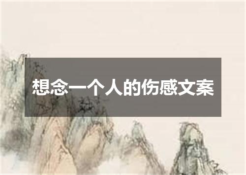 想念一个人的伤感文案