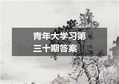 青年大学习第三十期答案