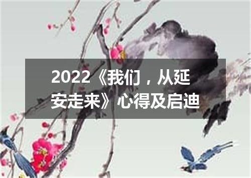 2022《我们，从延安走来》心得及启迪
