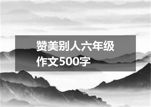 赞美别人六年级作文500字