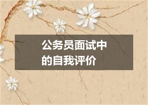 公务员面试中的自我评价