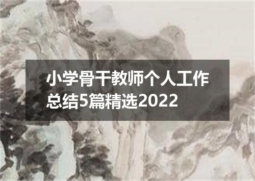 小学骨干教师个人工作总结5篇精选2022
