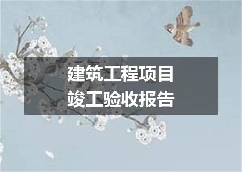建筑工程项目竣工验收报告