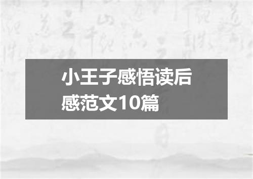 小王子感悟读后感范文10篇