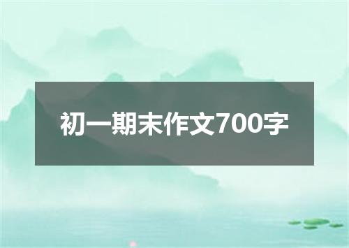 初一期末作文700字