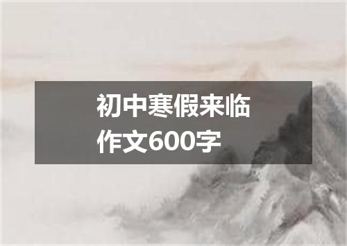 初中寒假来临作文600字