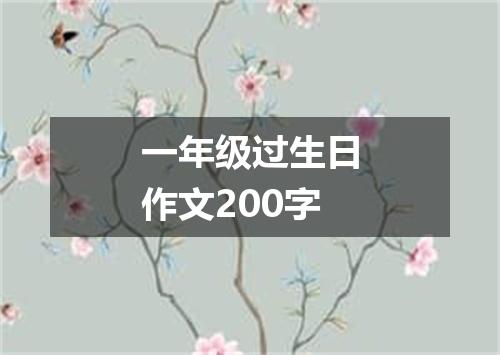 一年级过生日作文200字