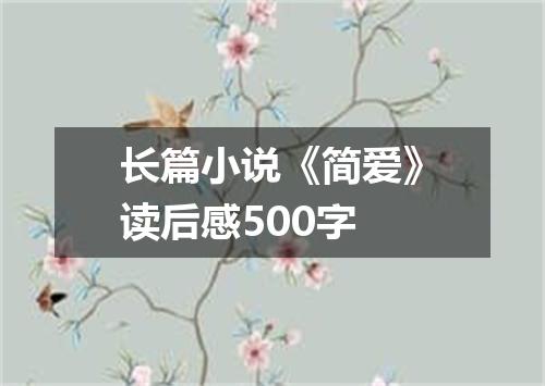 长篇小说《简爱》读后感500字