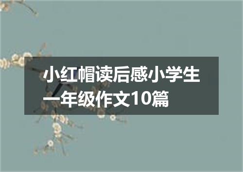 小红帽读后感小学生一年级作文10篇