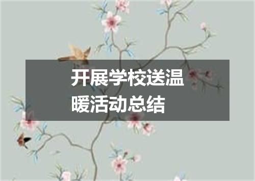 开展学校送温暖活动总结