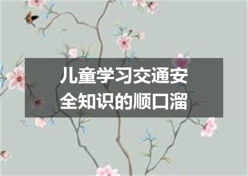 儿童学习交通安全知识的顺口溜