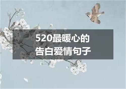 520最暖心的告白爱情句子