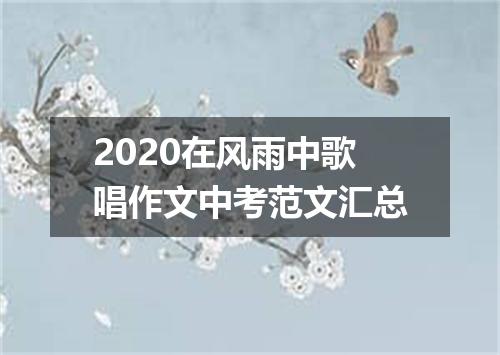 2020在风雨中歌唱作文中考范文汇总