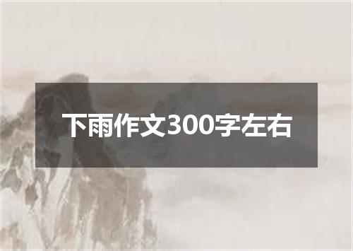 下雨作文300字左右