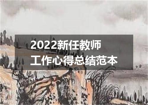 2022新任教师工作心得总结范本