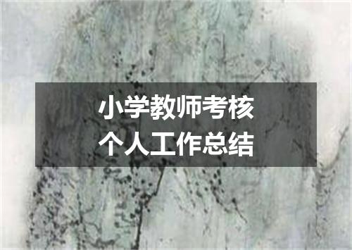 小学教师考核个人工作总结