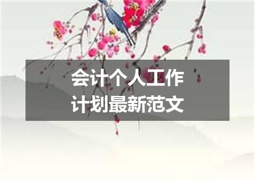 会计个人工作计划最新范文