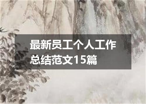 最新员工个人工作总结范文15篇