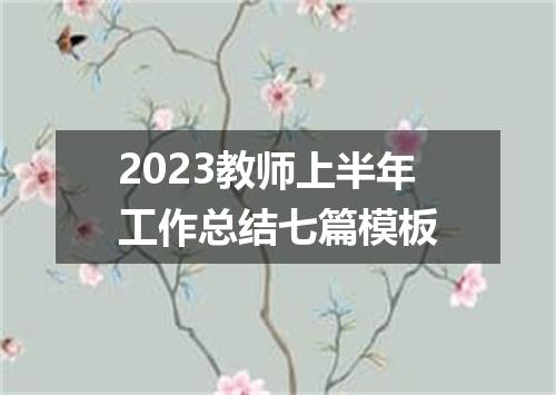2023教师上半年工作总结七篇模板