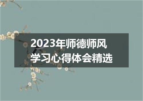 2023年师德师风学习心得体会精选