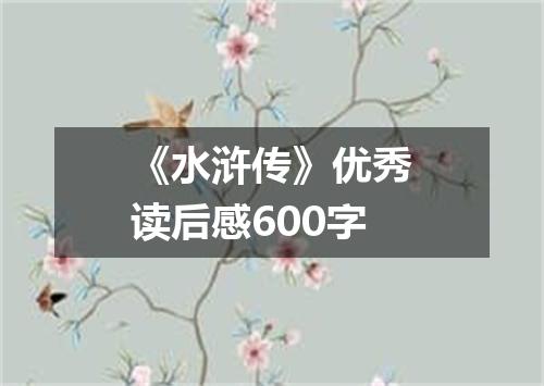 《水浒传》优秀读后感600字