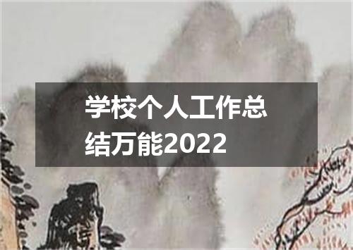 学校个人工作总结万能2022