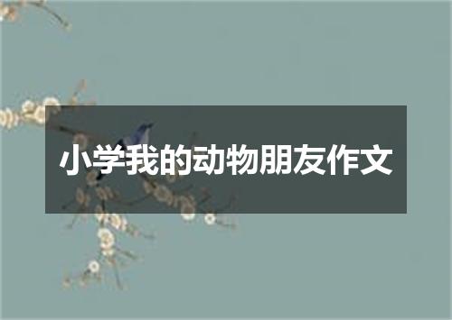 小学我的动物朋友作文