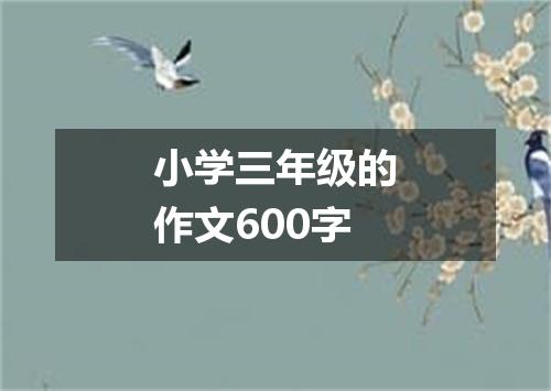 小学三年级的作文600字