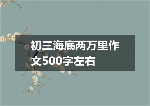 初三海底两万里作文500字左右