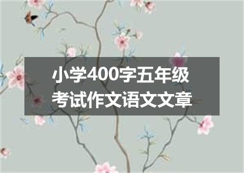 小学400字五年级考试作文语文文章