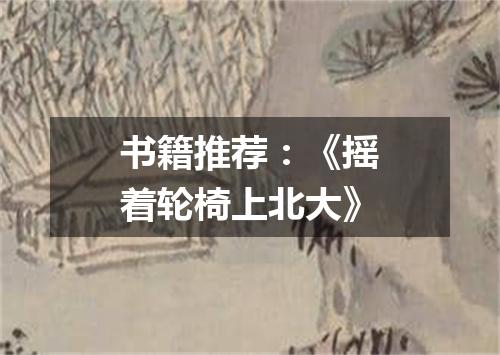 书籍推荐：《摇着轮椅上北大》