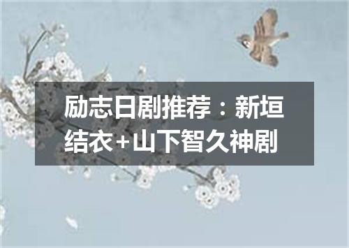 励志日剧推荐：新垣结衣+山下智久神剧