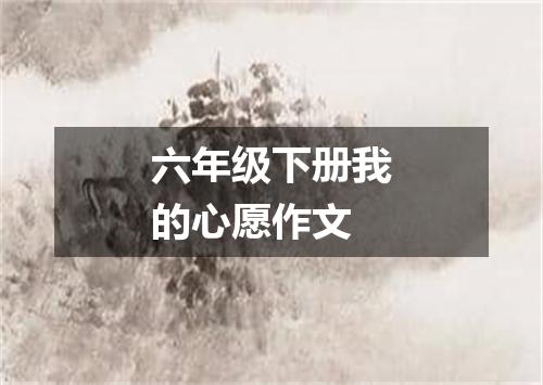 六年级下册我的心愿作文