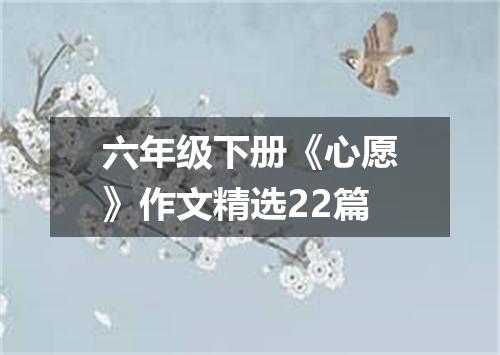 六年级下册《心愿》作文精选22篇
