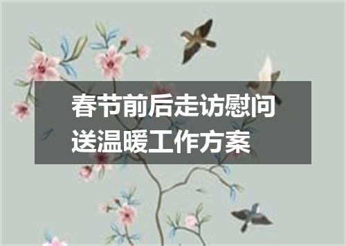 春节前后走访慰问送温暖工作方案