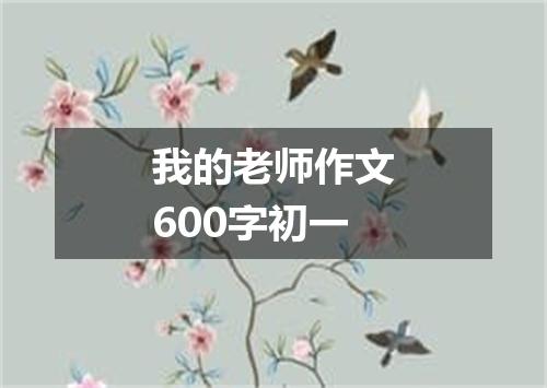 我的老师作文600字初一