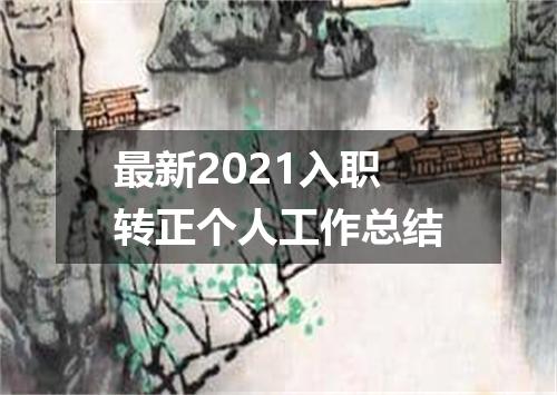最新2021入职转正个人工作总结