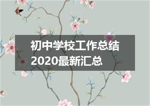 初中学校工作总结2020最新汇总
