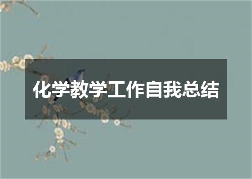 化学教学工作自我总结
