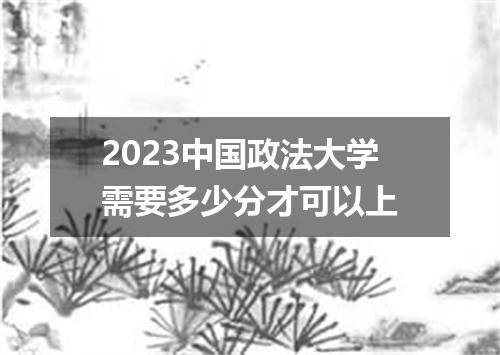 2023中国政法大学需要多少分才可以上