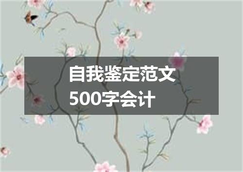 自我鉴定范文500字会计