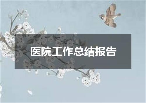 医院工作总结报告