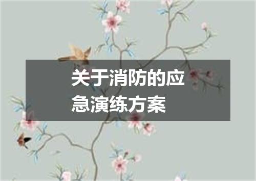 关于消防的应急演练方案