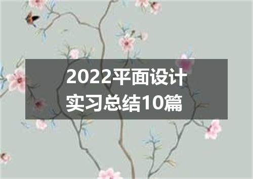 2022平面设计实习总结10篇